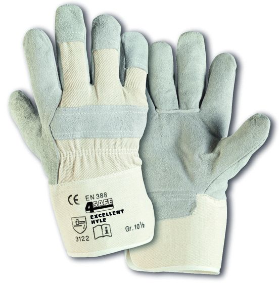 4Safe HYLE Excellent Rindspaltlederhandschuhe