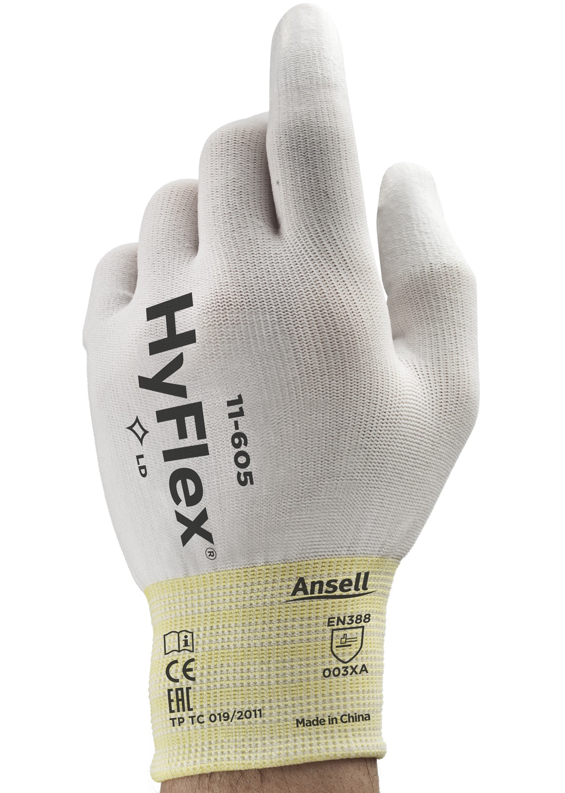 11-605qFtvwE760TPUt Ansell HyFlex 11-605 PU-Schutzhandschuhe Fingerkuppen beschichtet