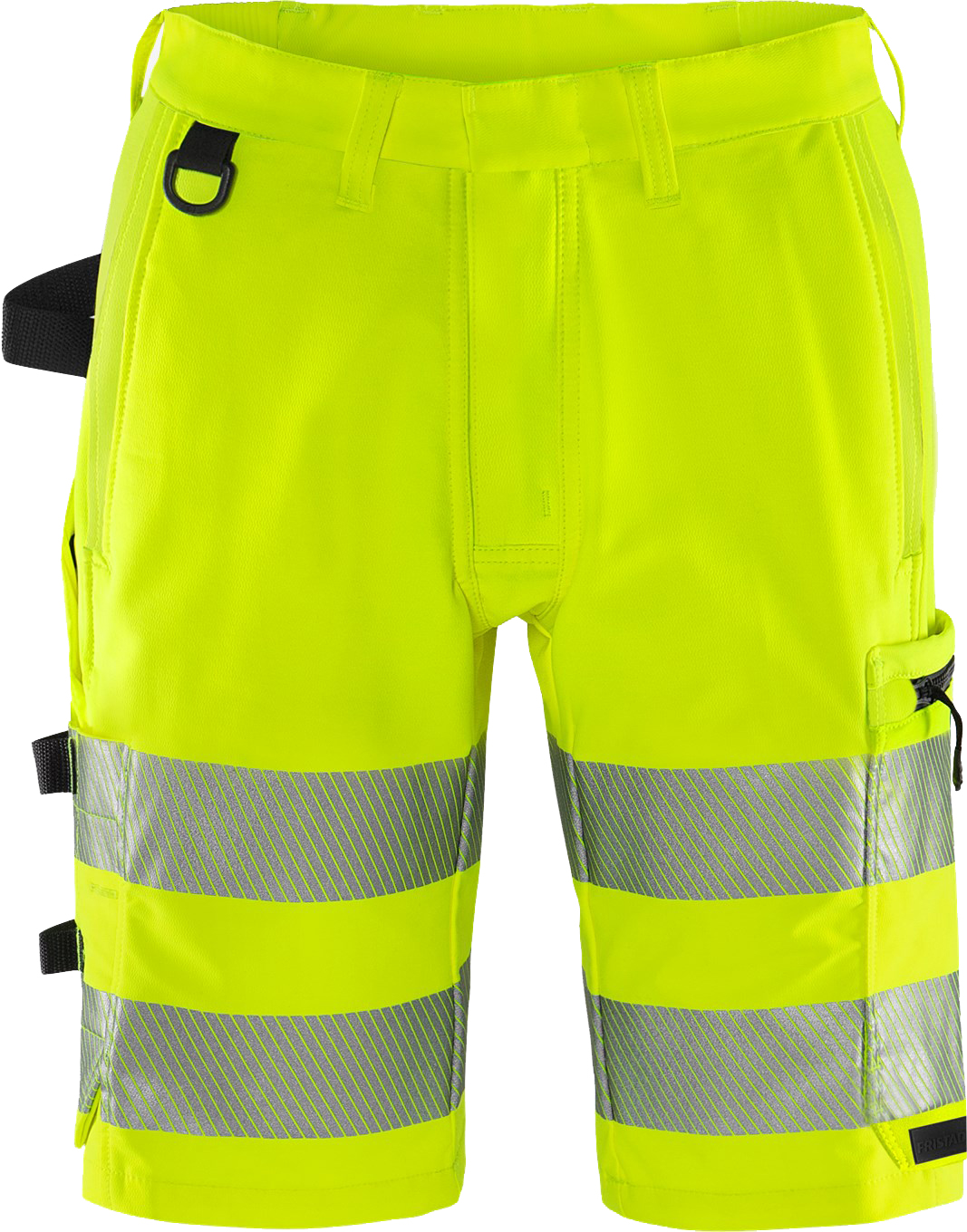 6fe8efe6eb36cb75a69d410195dbdb45 Fristads 134245 High Vis Green stretch shorts cl. 2 2648 GSTP