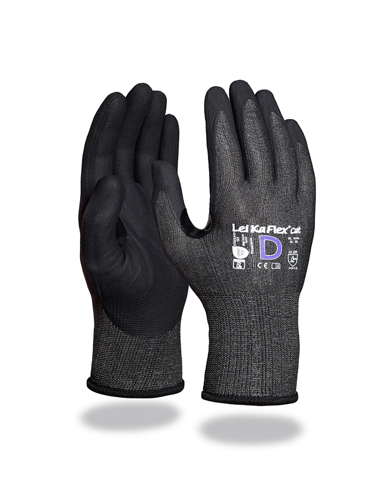LeiKaFlex 1644 Nitrile Foam Cut Protection Gloves Level D