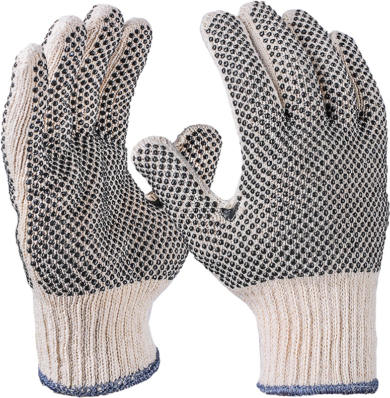 Pro-Fit 519 cotton protective gloves with vinyl studs