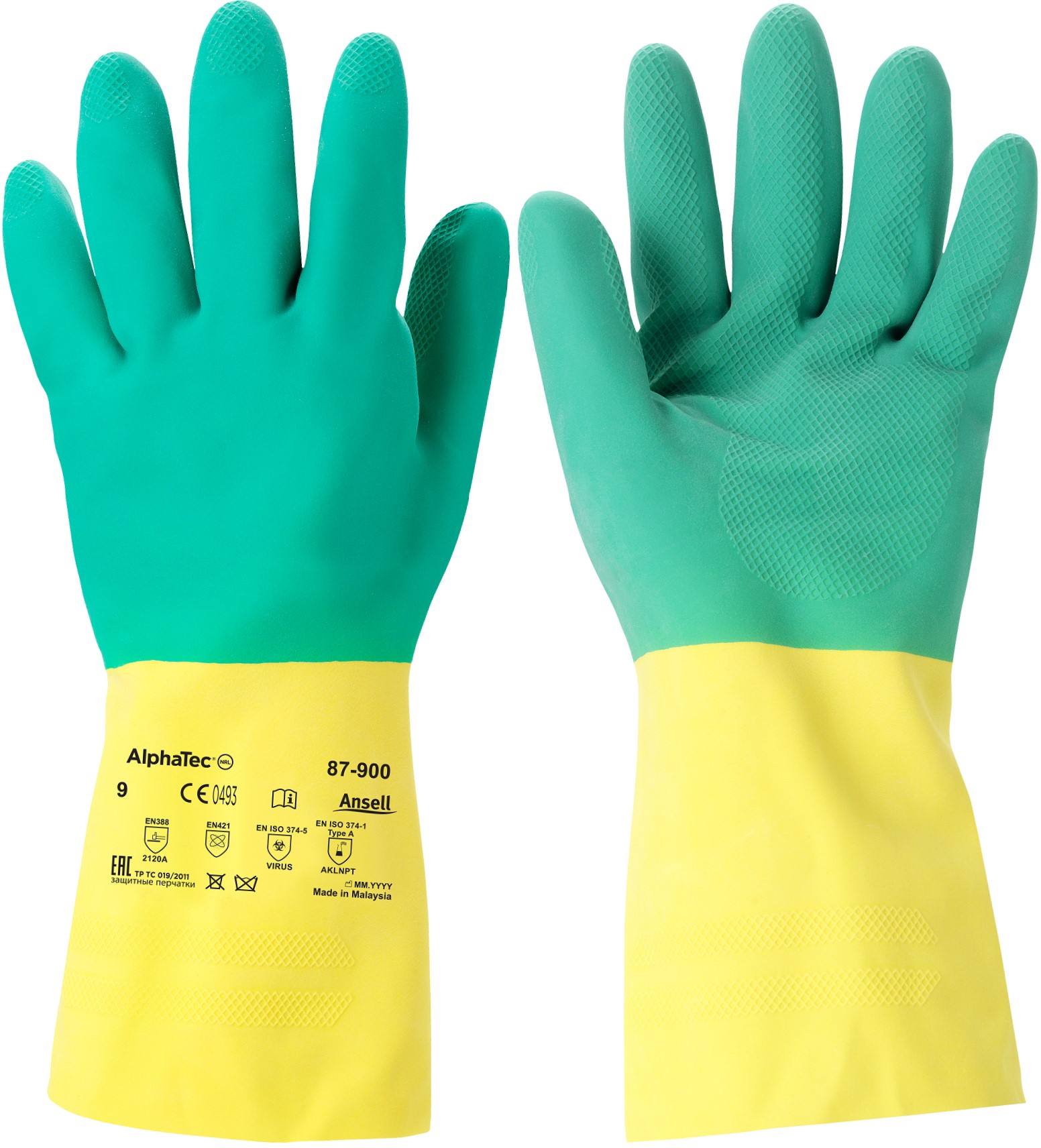 87-900 Ansell AlphaTec 87-900 Latex-Chemikalienschutzhandschuhe