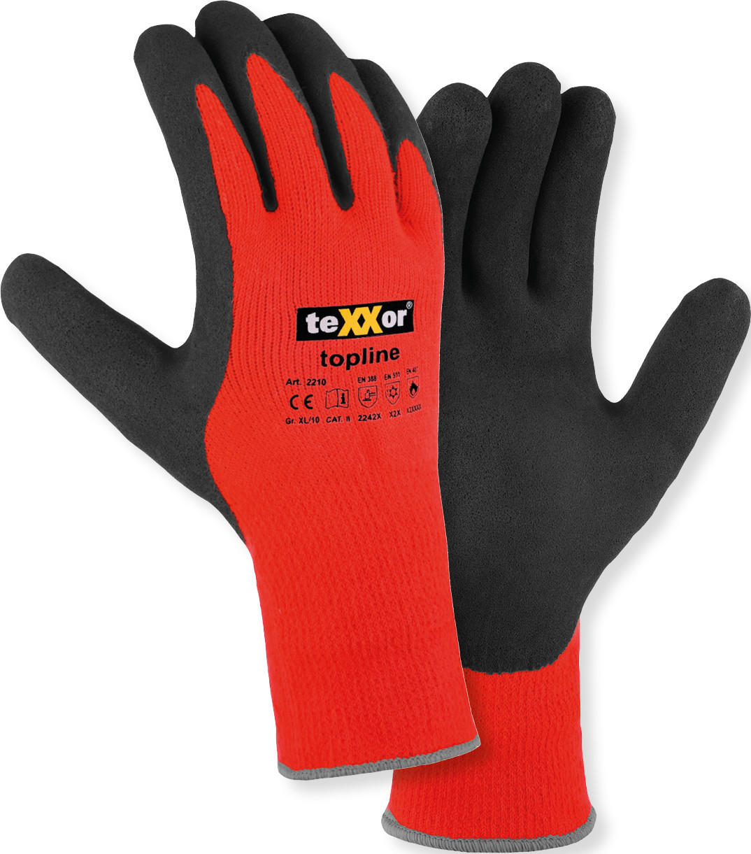 2210_VR_300dpi_rgb texxor 2210 topline Latex- Hitze- und Kälteschutzhandschuhe