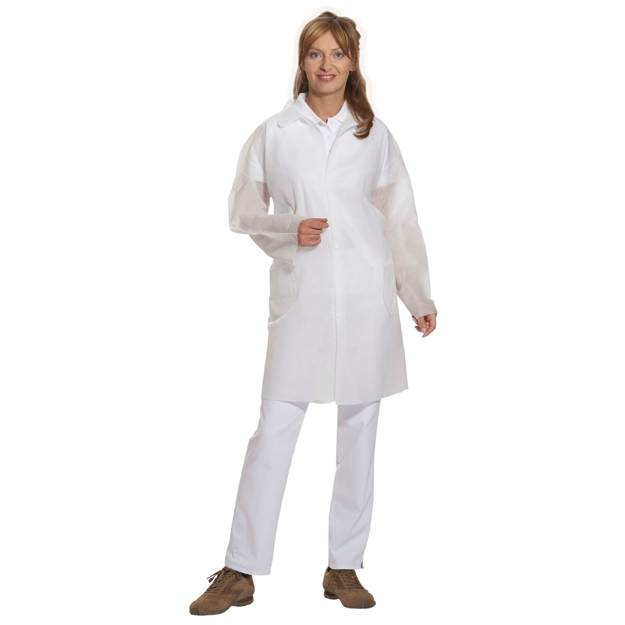 100_34758 Korsar Einwegkittel mit Druckknöpfen