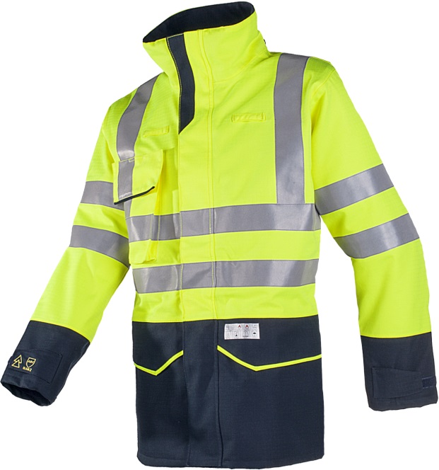 Sioen Nash 7227N2LK2 Warnschutz-Regenjacke mit Störlichtbogenschutz APC 2