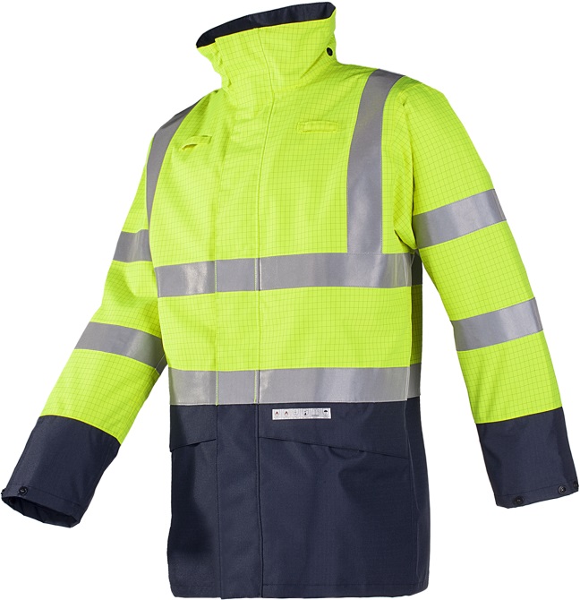 7219_278_A2_EF7_SIL Sioen Elliston 7219N3EF7 Multinorm Warnschutz-Regenjacke
