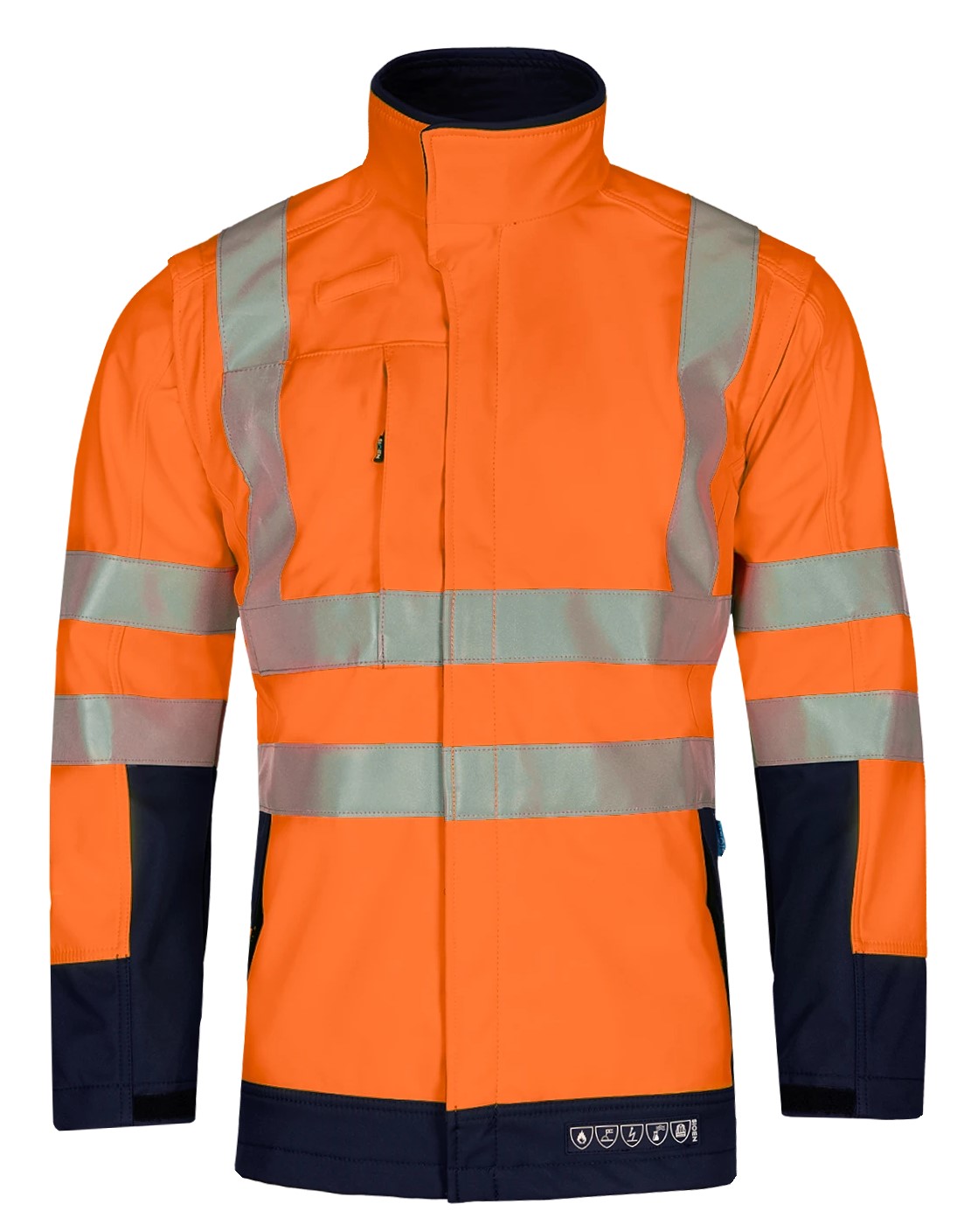 Sioen Heatherton 9643A2TV4 Multinorm warning protection softshell jacket with removable sleeves