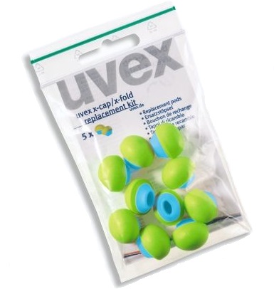 uvex 2125351 x-cap/x-fold Ersatzstöpsel Bügelgehörschutz - 60 Paar