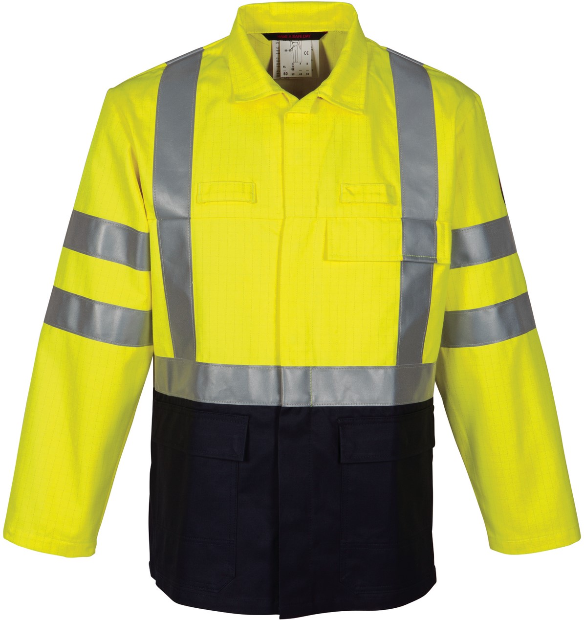 30012On8jhgPcgRsdL Havep Multi Protector 30012 Multinorm-Arbeitsjacke leuchtgelb-marine