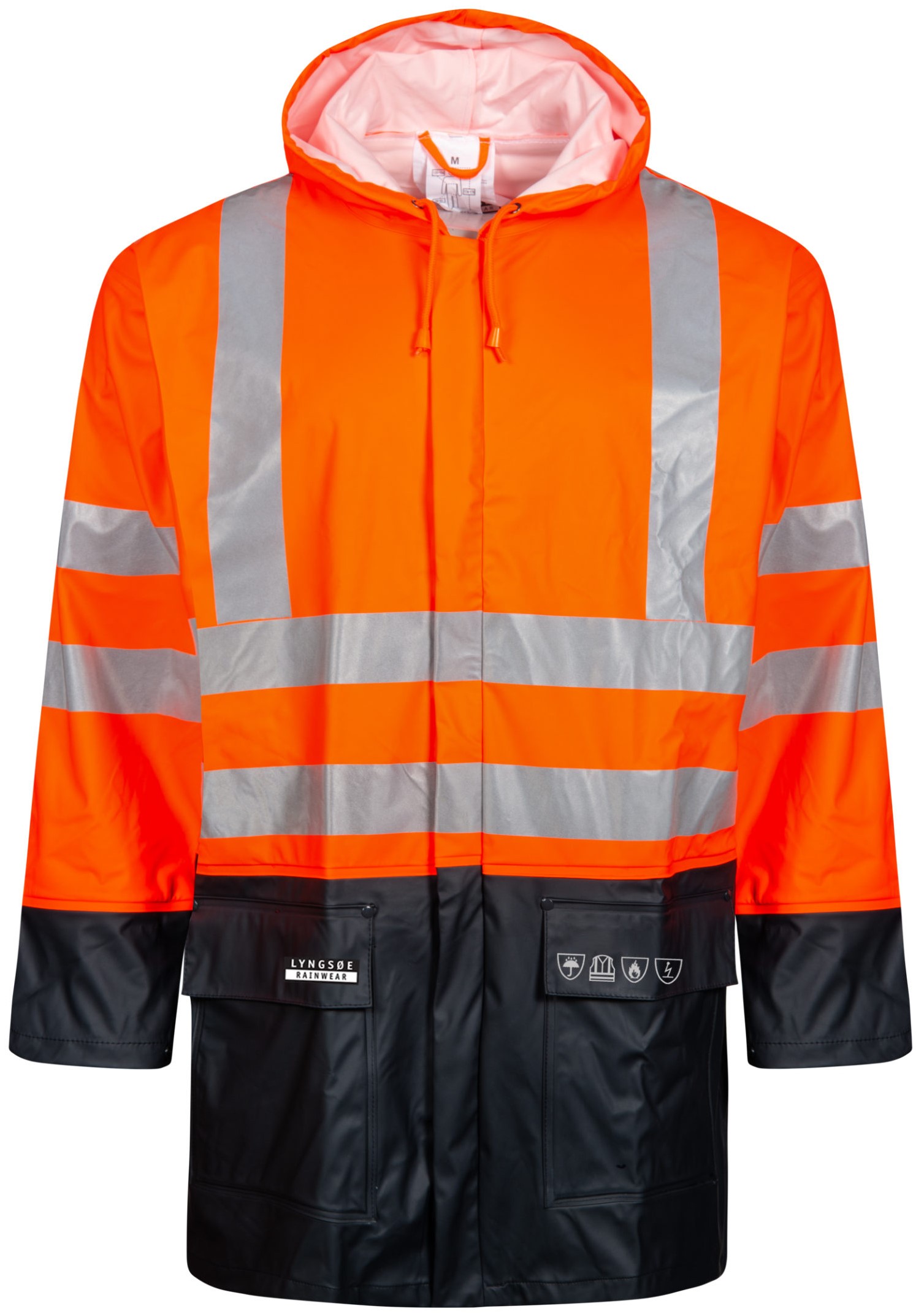 Lyngsøe FR-LR3055 flame retardant high visibility rain jacket