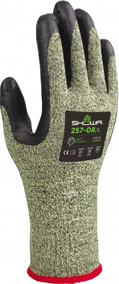 2571ByP69rSJEfYc SHOWA 257 Nitril-Schnittschutzhandschuhe Level F