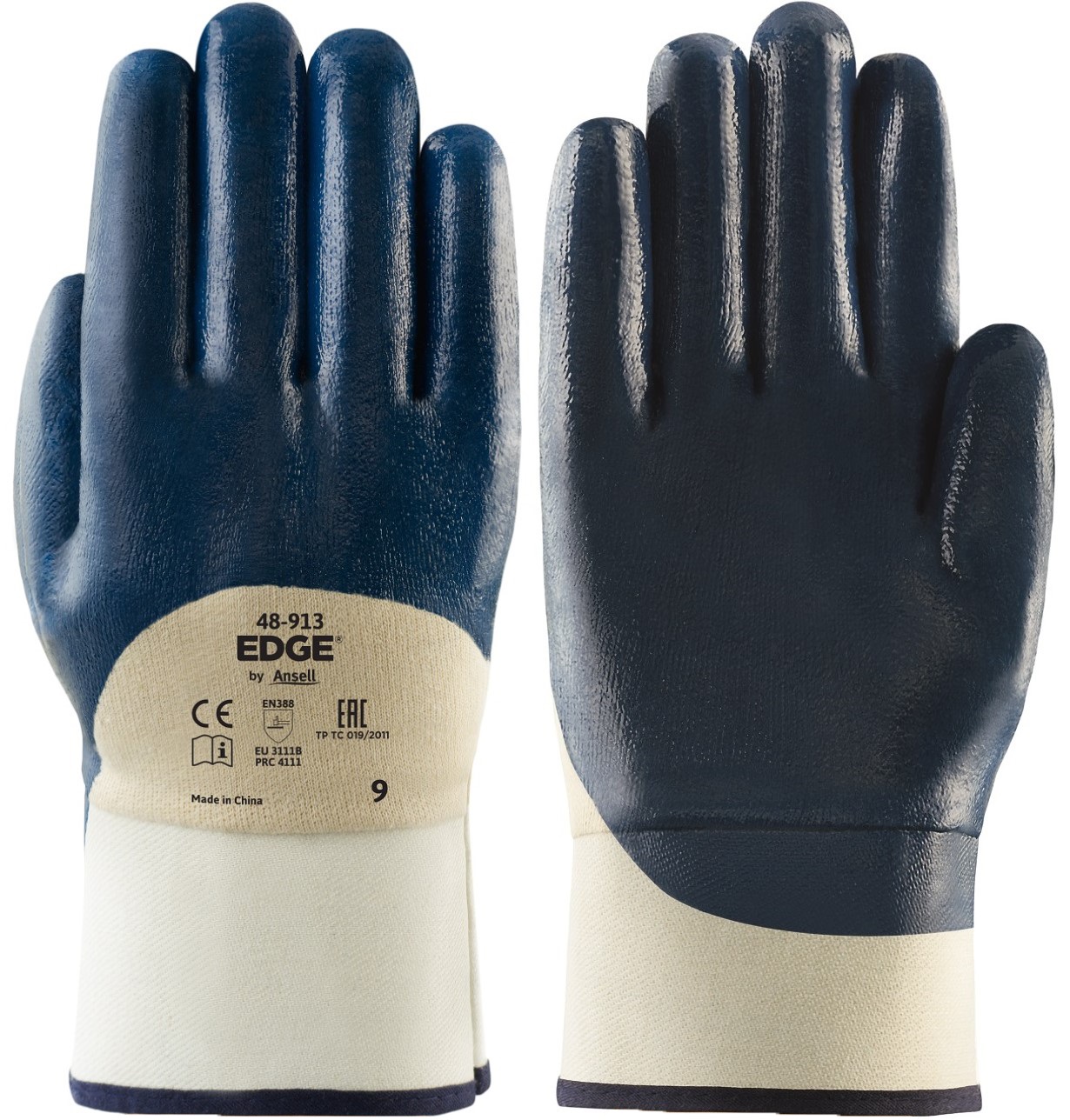 48-913_back_whiteihAu5iuQJ6Zj7 Ansell Edge 48-913 Level B Nitrile Protective Gloves