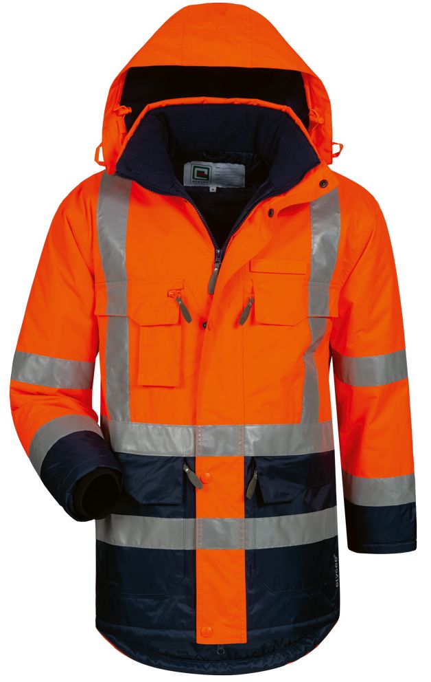 elysee 23432 LUIS Warning protection parka light orange/marine