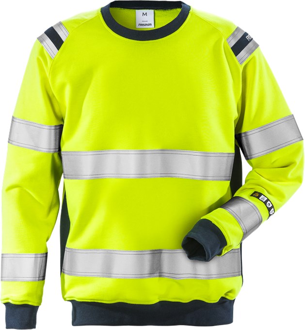 109428-171-b1 Fristads 109428 Flamestat High Vis Warning Sweatshirt 7076 SFLH