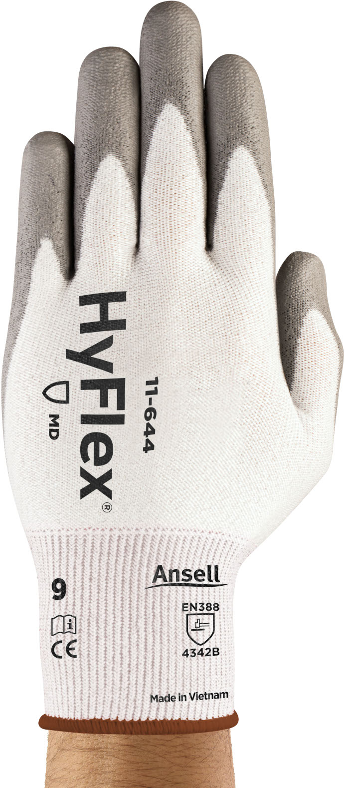 HyFlex-11-644_Front Ansell HyFlex 11-644 PU-Schnittschutzhandschuhe Level B