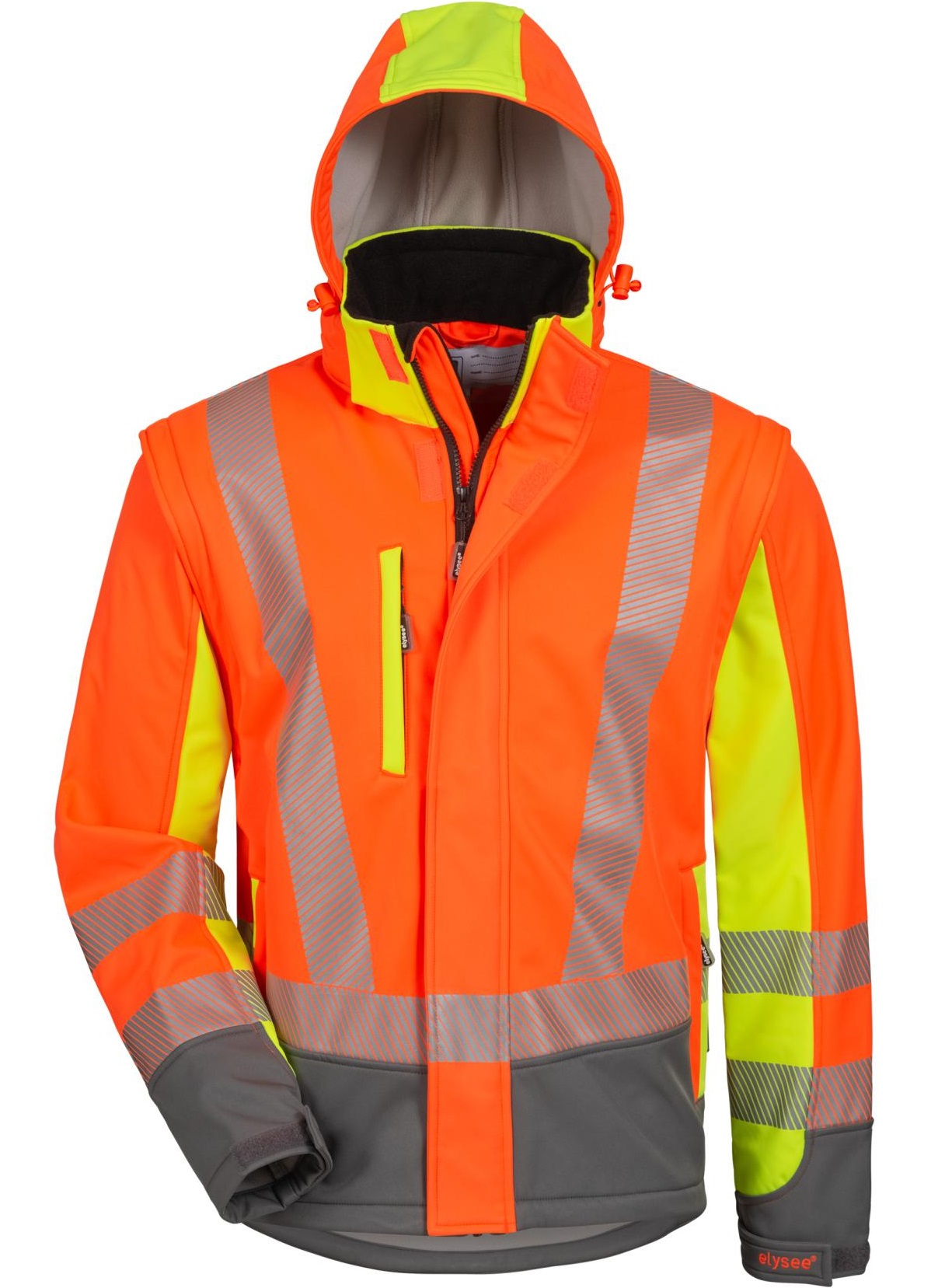 elysee 22733 Atanas Softshell jacket bright orange-yellow/grey