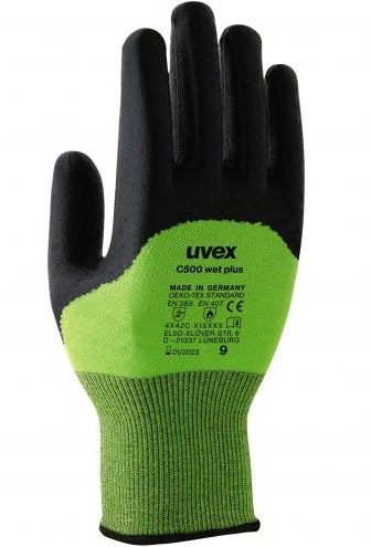 uvex C500 wet plus cut protection gloves 60496 up to 100 °C