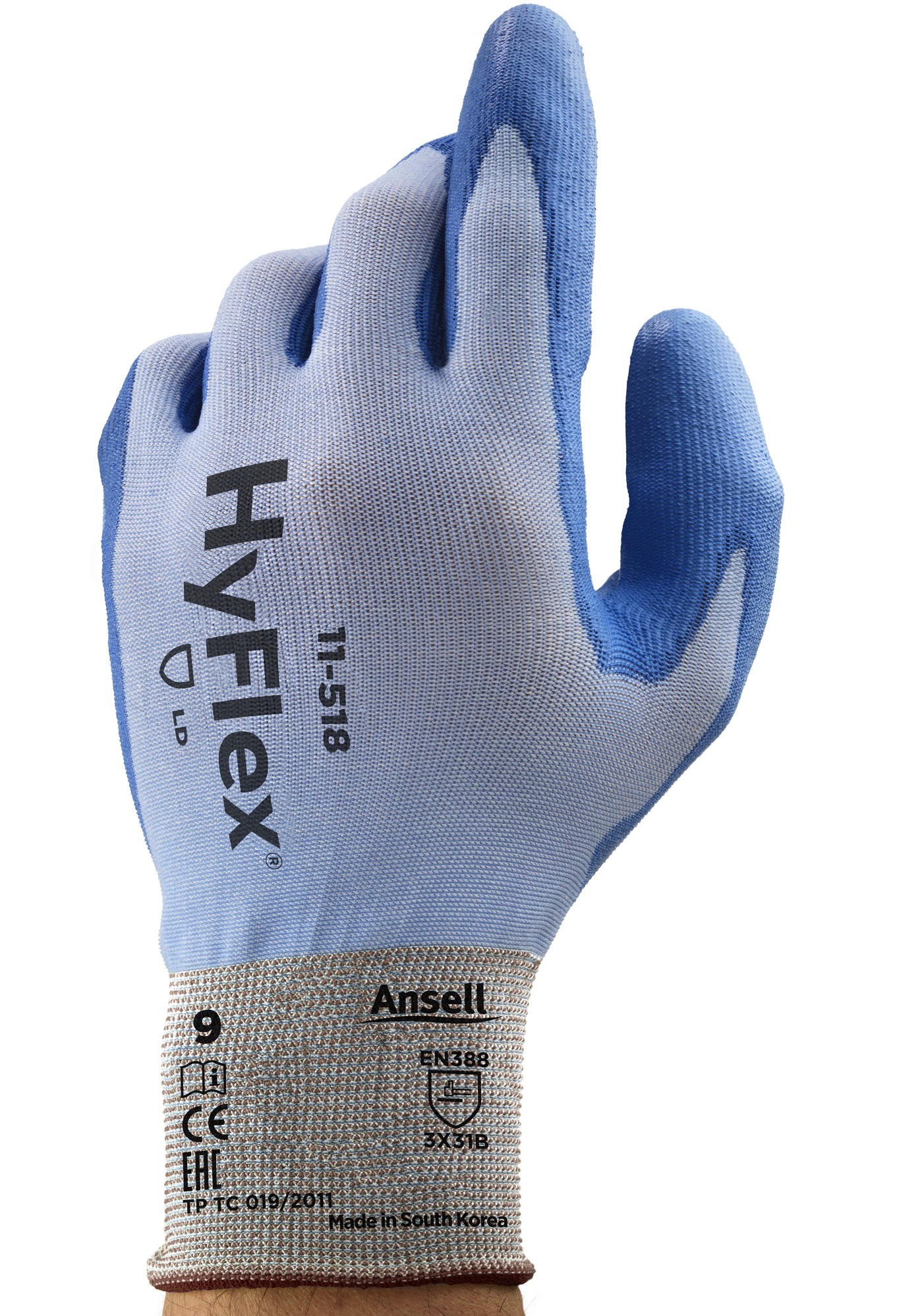11-518tXeqB9ZdSy20p Ansell Hyflex 11-518 Cut-resistant gloves with PU coating