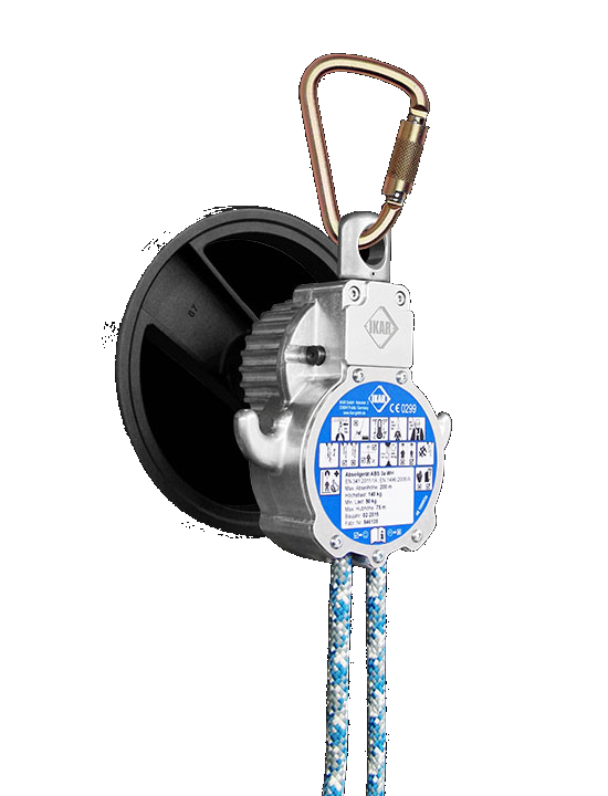 M.A.S Abseil- und Rettungsgerät Set Favorit HUB mit Drehwirbelaufhängung