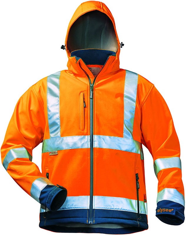 elysee 22731 BILL Warning protection softshell jacket light orange/navy
