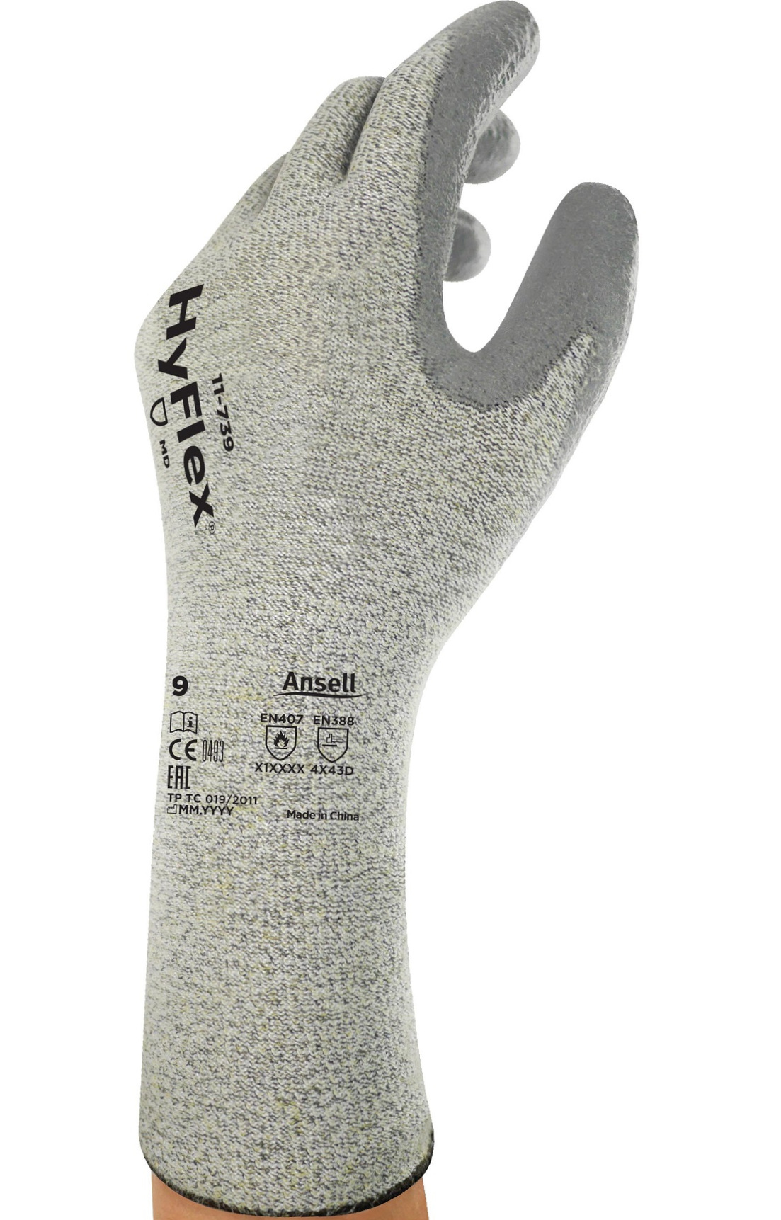 Ansell HyFlex 11-739 PU-Schnittschutzhandschuhe Level D