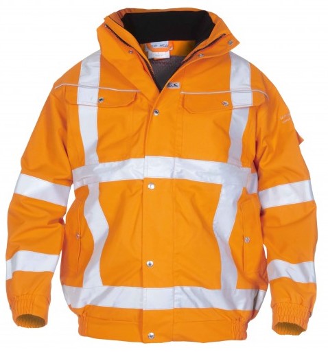 Hydrowear Foxhol 04021601P Warnschutz-Regenpilotjacke leuchtorange