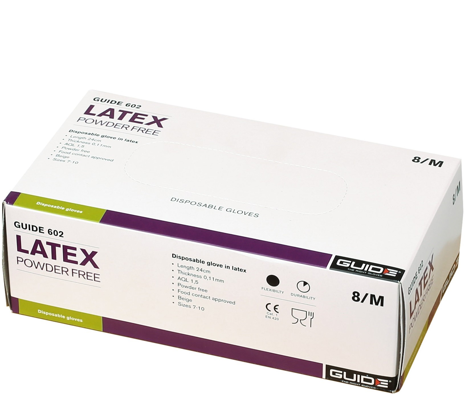 Guide-602ugZDC5r4OBCOb Guide 602 Latex disposable gloves powder free