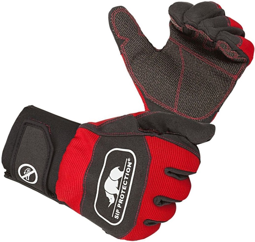 SIP Protection Heavy Duty 2XD1 Arbeitshandschuhe schwarz-rot