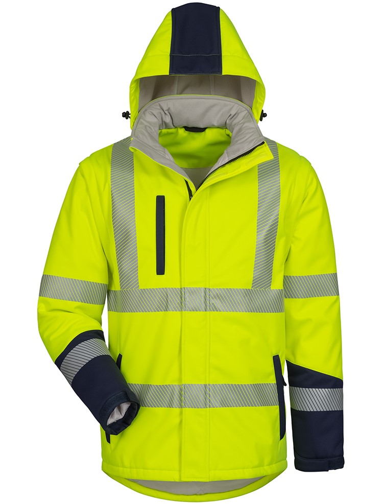 Safestyle 23562 JORIS Warnschutz Softshelljacke leuchtgelb-marine