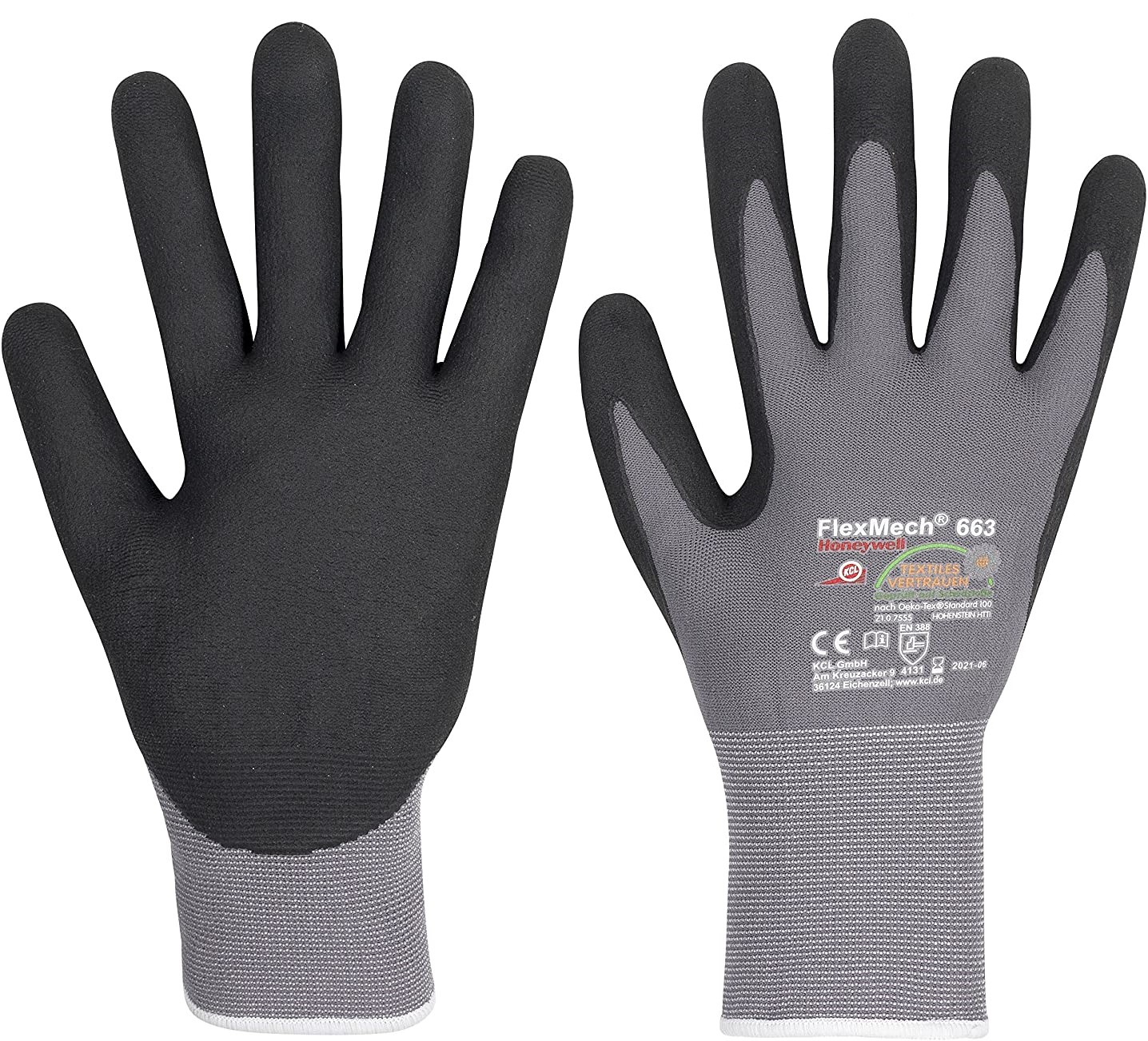 KCL 663 FlexMech protective gloves with nitrile foam coating