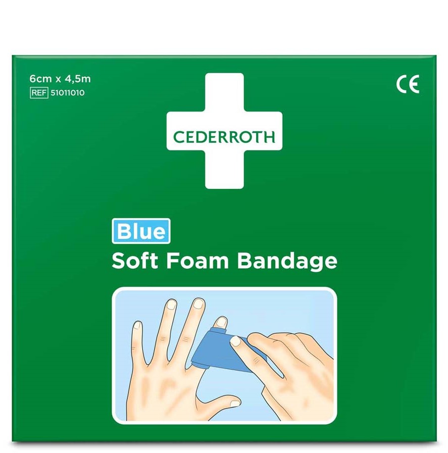 Cederroth 51011010 Soft Foam Bandage Blue 4,5m