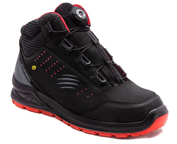 AE01430 Leopard AE01430 Knöchelstiefel S3 schwarz rot