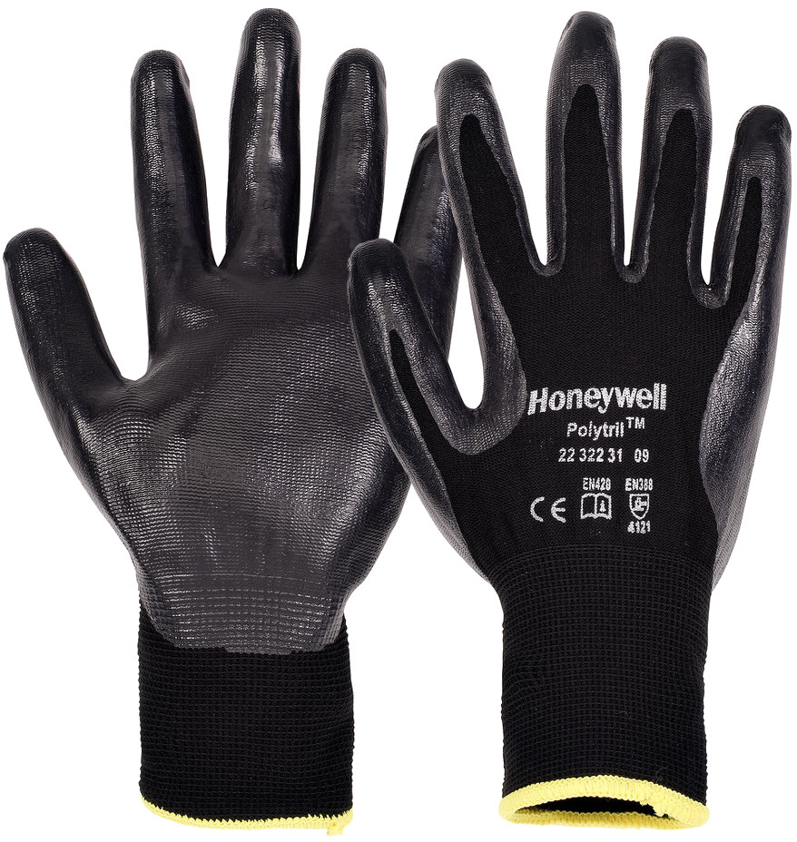 2232231 Honeywell 2232231 Polytril Black Schutzhandschuhe mit Nitrilbeschichtung