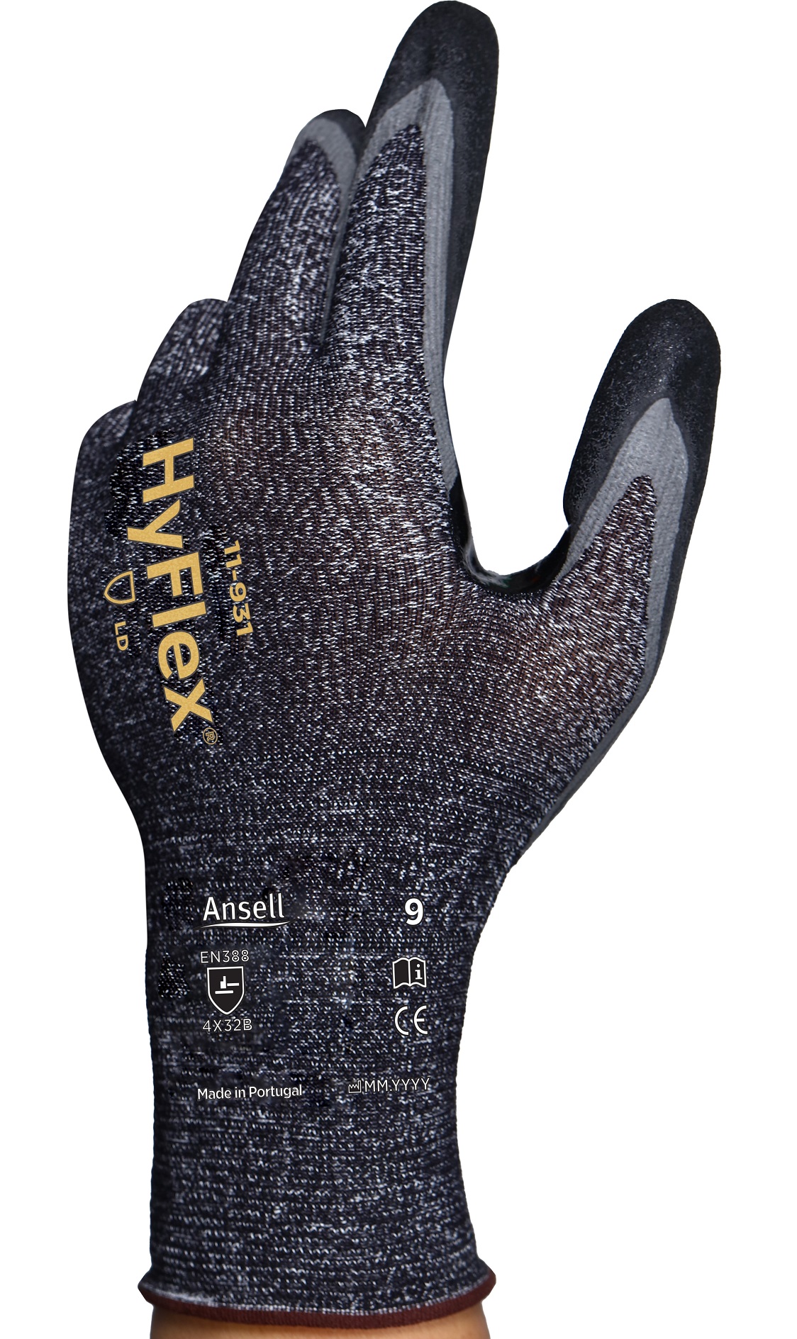 Ansell HyFlex 11-931 Nitrile Foam Cut Protection Gloves Level B