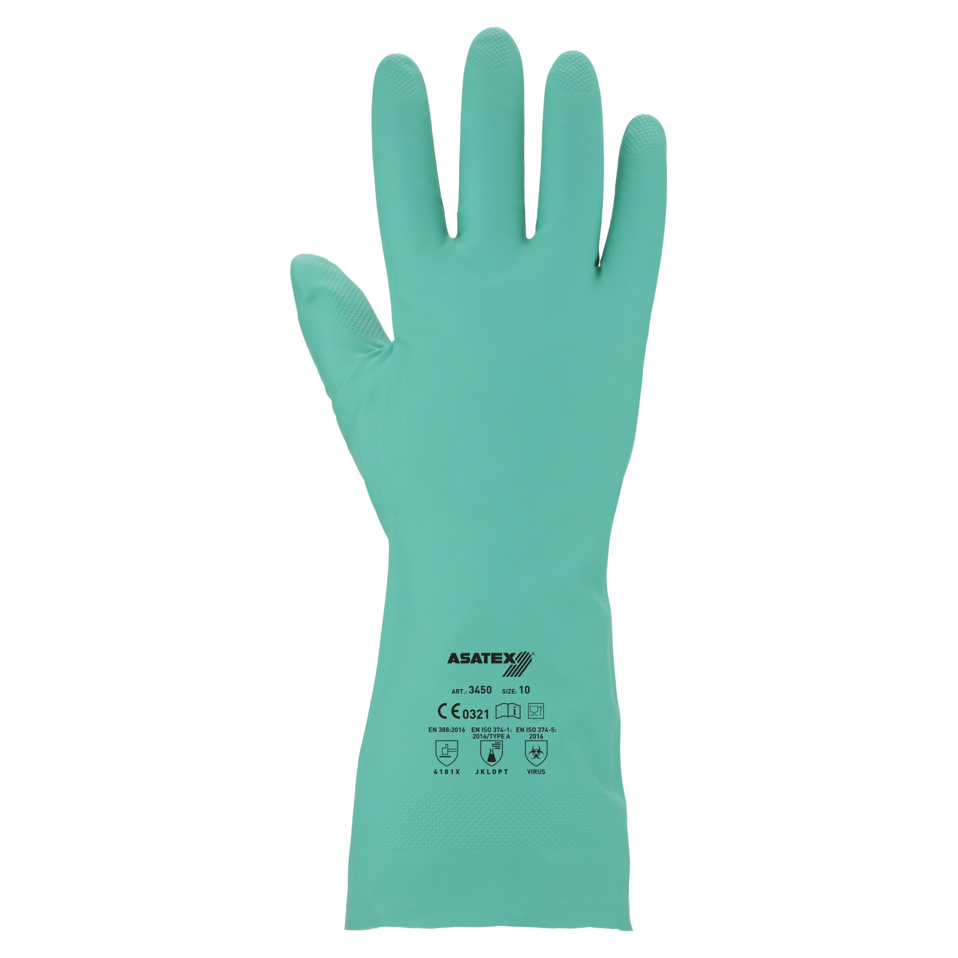 Asatex 3450 Nitril-Chemikalienschutzhandschuh