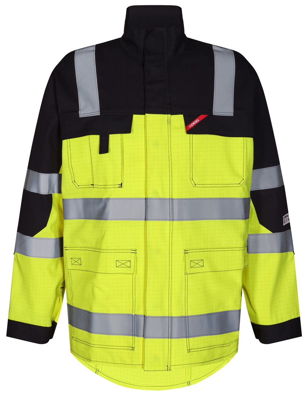 1CQXBJ1cUatNRa Engel 1235-820 Safety+ Multinorm Jacke mit Warnschutz