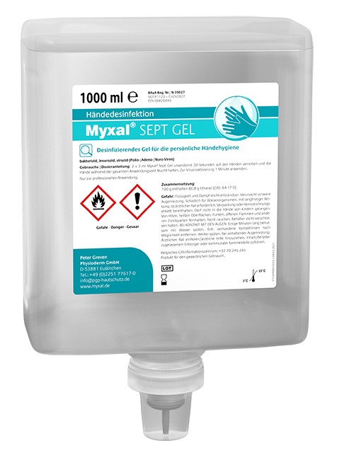 Greven Desinfektionsgel Sept Gel 1 Liter Neptuneflasche