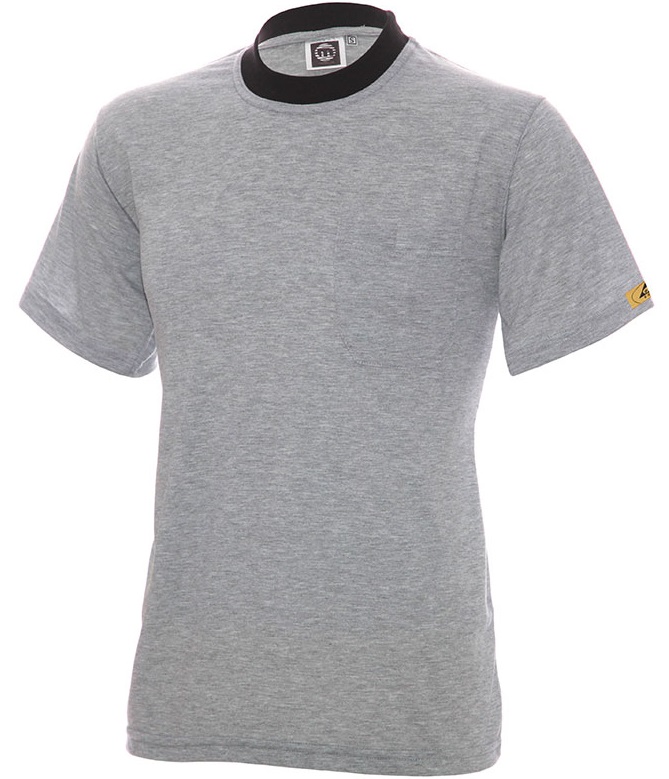 m100-150-6 ESD T-Shirt kurzarm grau 150g/m²
