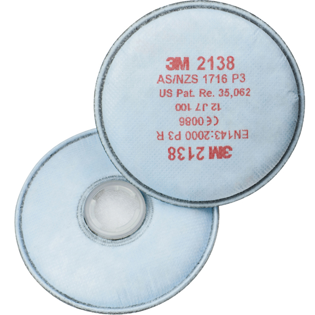 3M Bajonett-Partikelfilter 2138 P3 Filter mit Aktivkohle