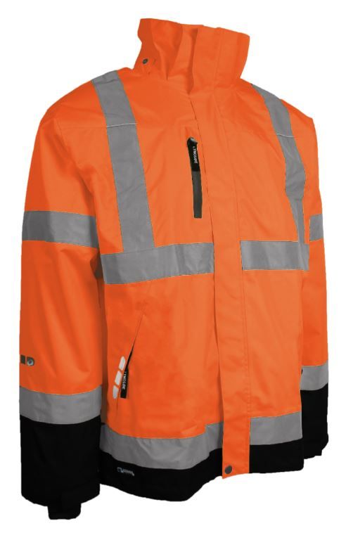 FOX6055-orange Lyngsøe FOX6055 Warnschutz-Regenjacke