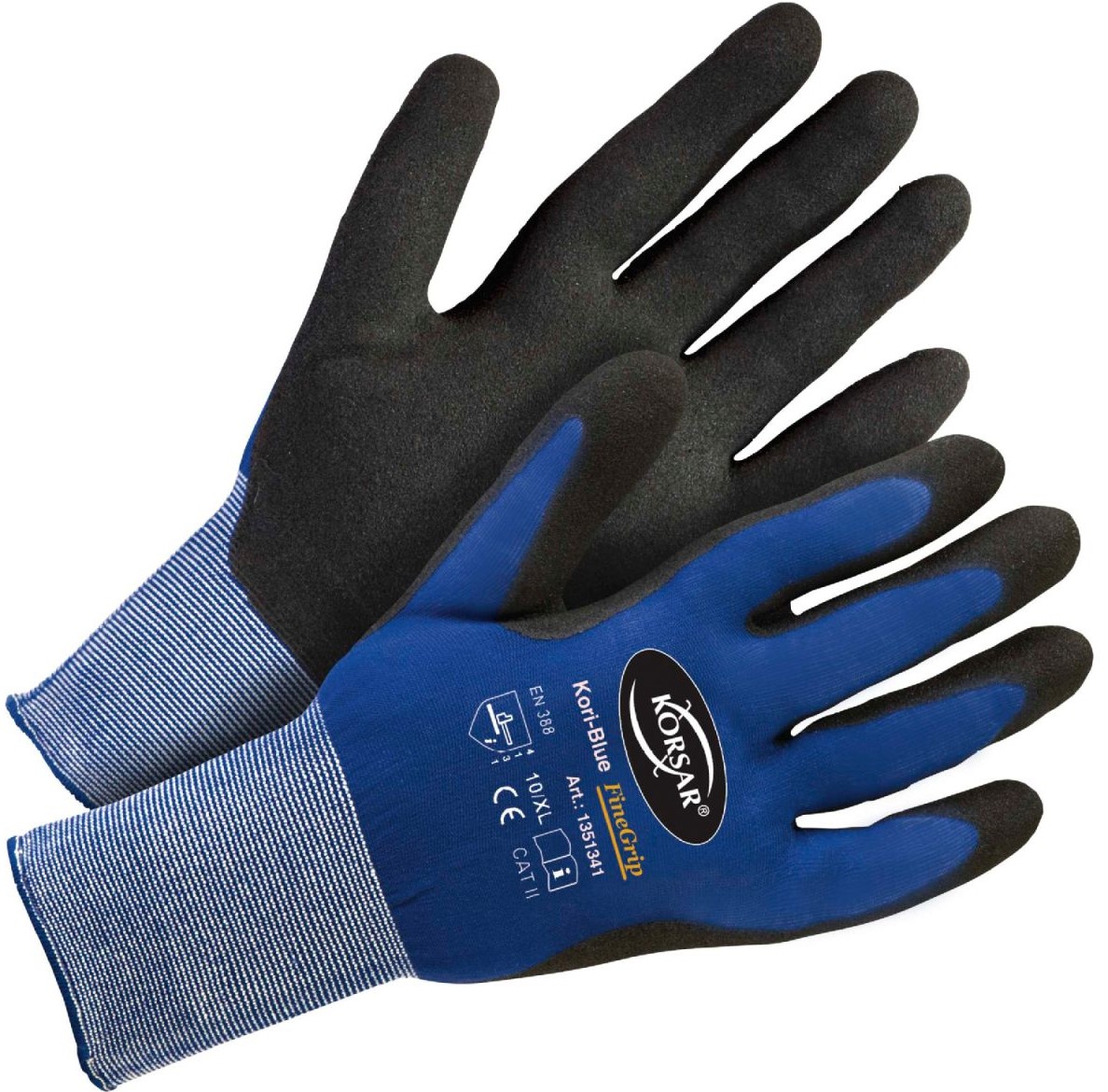 Korsar Kori-Blue FineGrip Nitrilschaum-Schutzhandschuhe