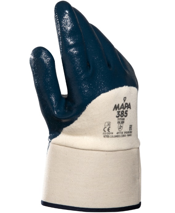 Mapa Titanium 385 Cotton gloves with nitrile coating