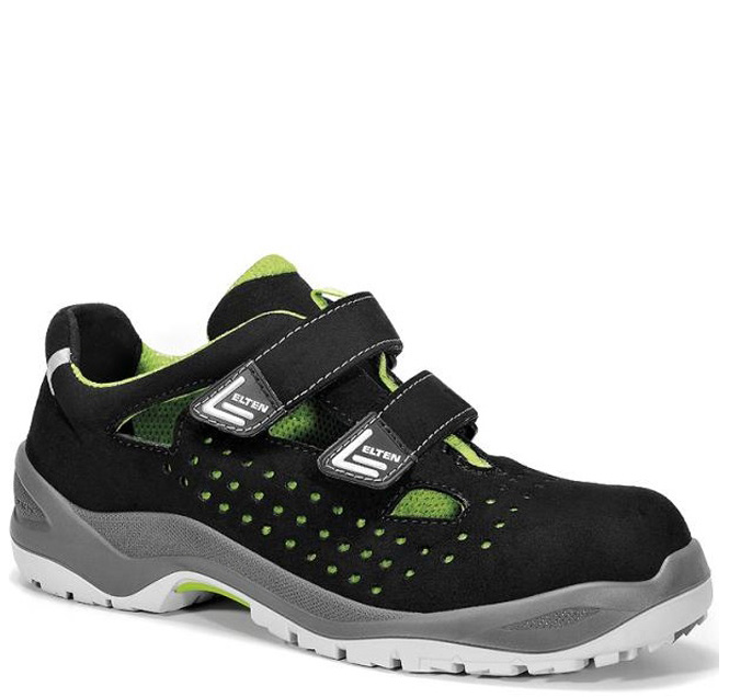 712551_1 Elten Impulse green Easy 712551 Sandalen ESD S1P schwarz/grün