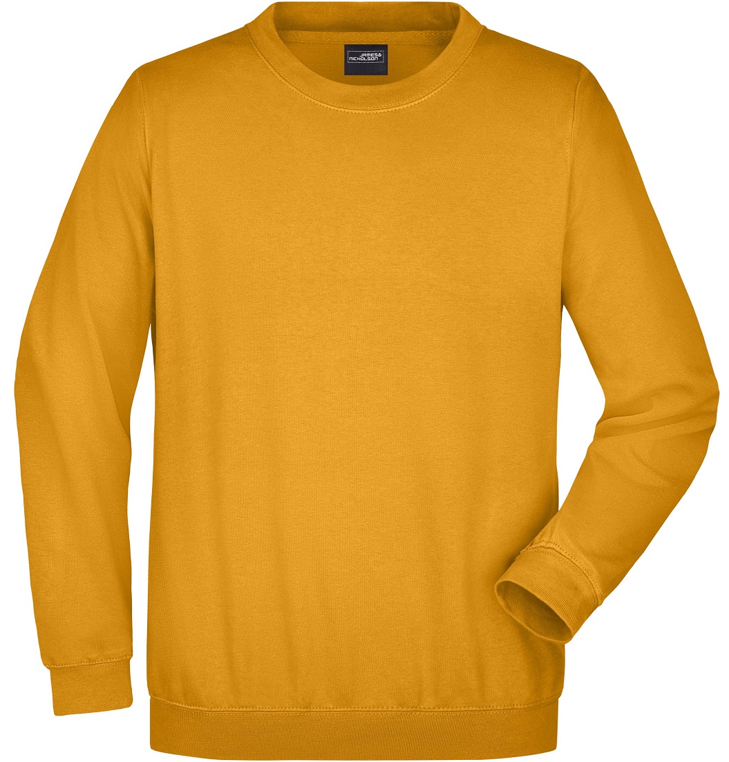 JN040_gold-yellow James & Nicholson JN040 Sweatshirt Rundhals in 23 Farben