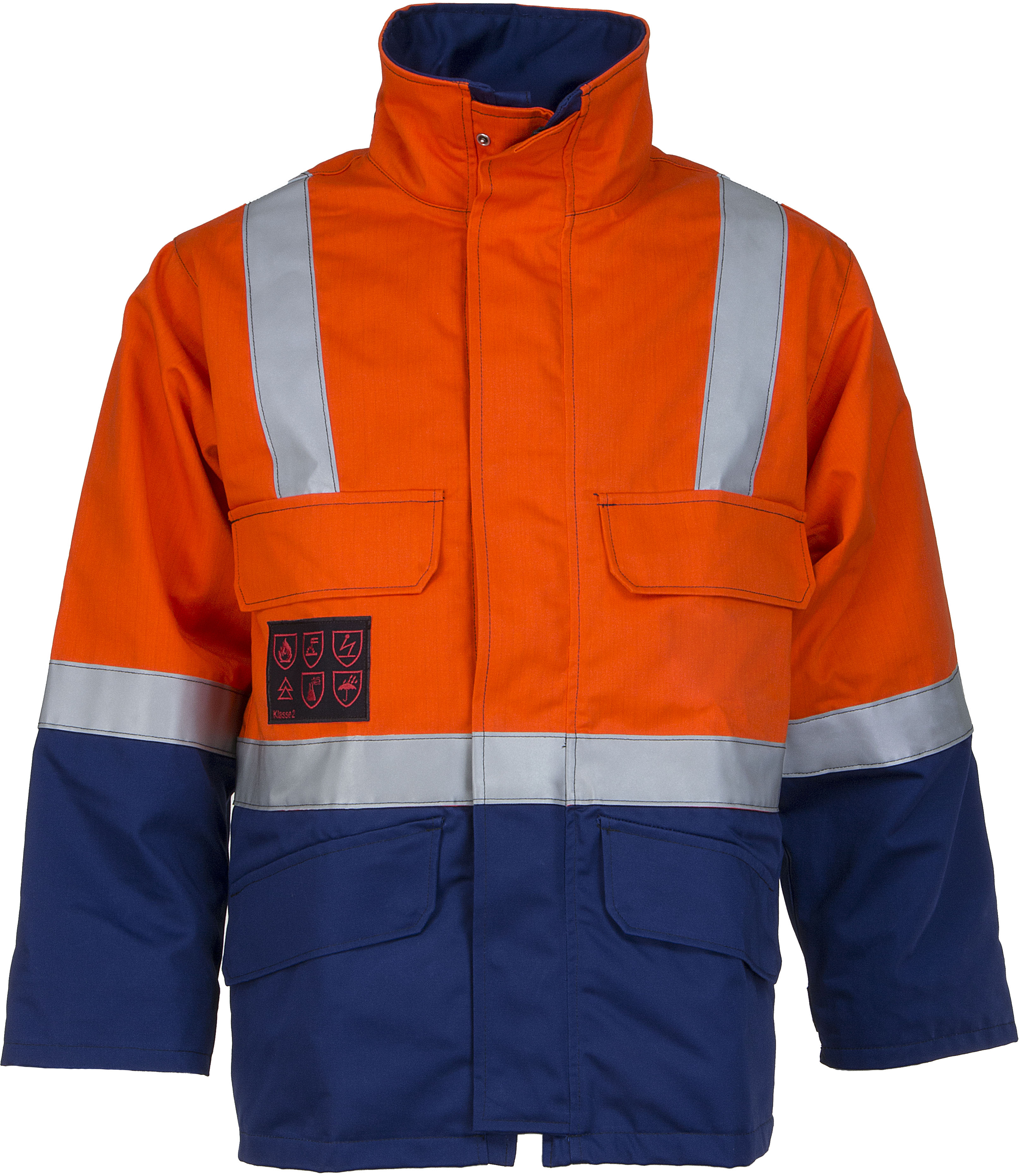 Asatex Flame weatherproof jacket orange-blue