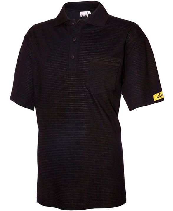200-180-1-0 ESD Polo-Shirt kurzarm schwarz 180g/m²
