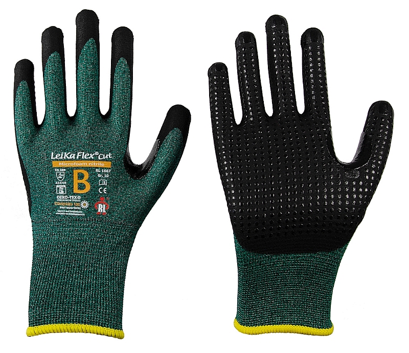 LeiKaFlex 1667 Cut nitrile cut protection gloves with knobs