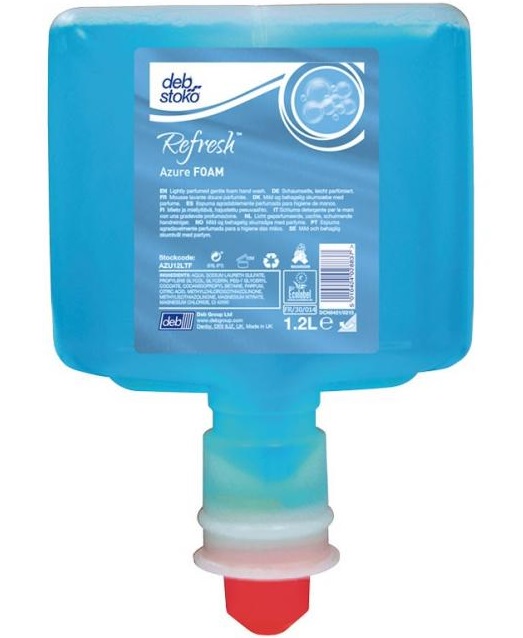 azu12ltf-web-1 Deb Stoko Refresh Azure Foam 1200 ml Kartusche für TouchFree Spender