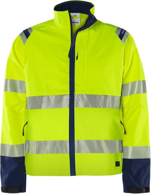 fr1 Fristads 134246 High Vis Green High Visibility Stretch Jacket 4647 GSTP