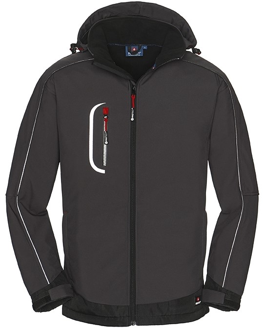 3390_smwqFxAyu6fntk 4 Protect MONTANA 3390 Softshelljacke grau-schwarz